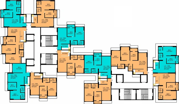 Floor Plan of CD Gurudev in Virar West, Palghar - Image 21096
