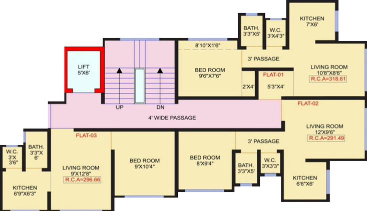 Floor Plan of Sai Galaxy Heights in Virar West, Palghar - Image 21109