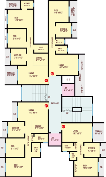 Floor Plan of Imperial Palms in Vasai East, Palghar - Image 21150