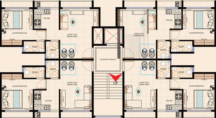 Floor Plan of Sai Abhyuday Complex in Nalasopara West, Palghar - Image 21162