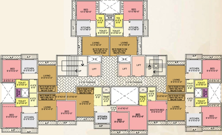 Floor Plan of Veer One in Vasai East, Palghar - Image 21254