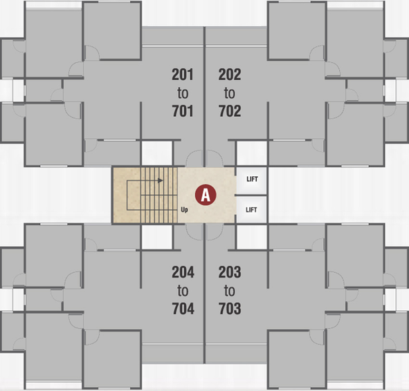 Floor Plan of Shiv Kunj Residency in Tarsali, Vadodara - Image 41601