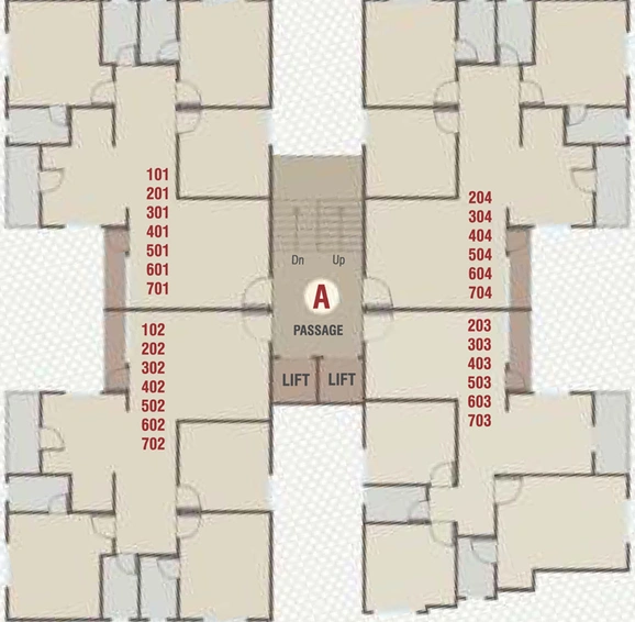 Floor Plan of Arth Kamdhenu Residency in Tarsali, Vadodara - Image 41682