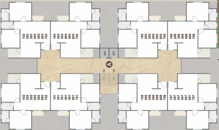 Floor Plan of Shubh Residency in Makarpura, Vadodara - Image 41714