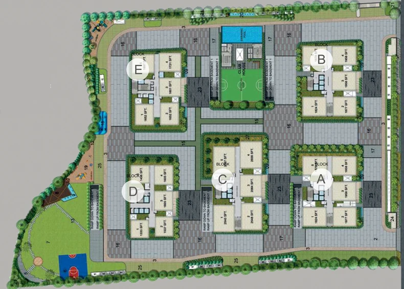Master Plan of Candeur Crescent in Serilingampally, Hyderabad - Image 100460