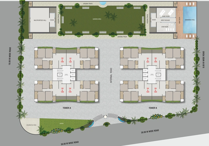 Master Plan of Empire Flora in Sama Savli Road, Vadodara - Image 41767