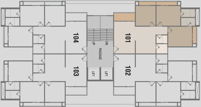Floor Plan of Shantam Nirvanta in Chhani, Vadodara - Image 50185