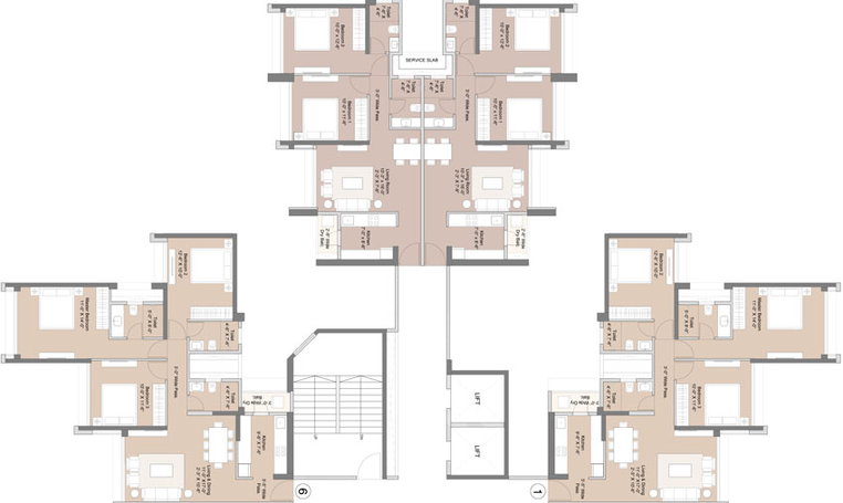 Floor Plan of Sunteck Sky Park in Mira Road East, Thane - Image 69704