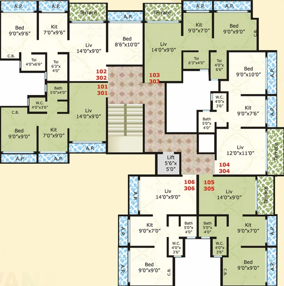 Floor Plan of Nirvana Eco Homes in Alyali, Palghar - Image 92109