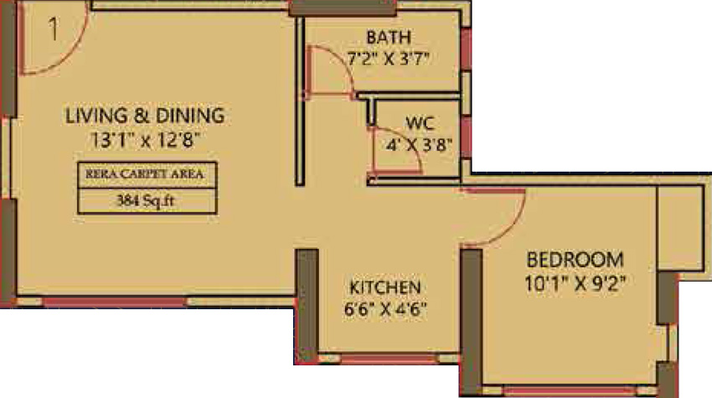 1 BHK Flat in SS Medinee Niketan in Andheri East, Mumbai - Image 485608