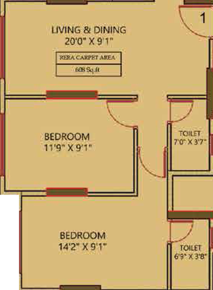 2 BHK Flat in SS Medinee Niketan in Andheri East, Mumbai - Image 485611