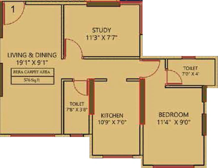 2 BHK Flat in SS Medinee Niketan in Andheri East, Mumbai - Image 485610
