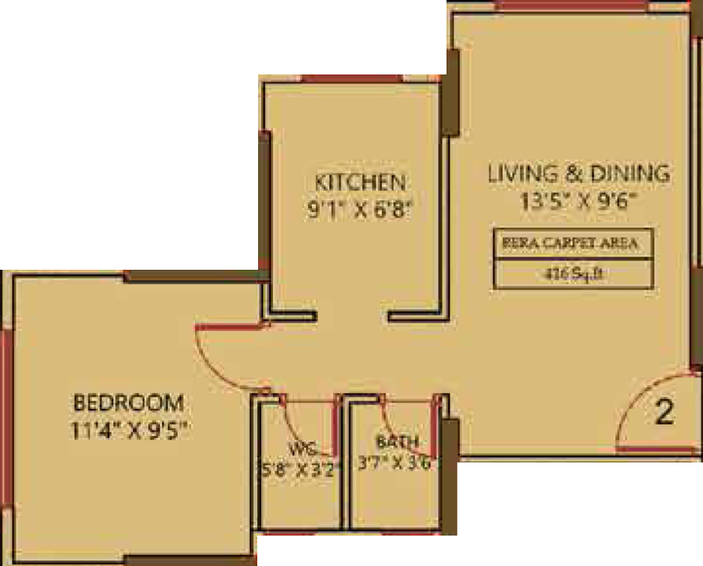 1 BHK Flat in SS Medinee Niketan in Andheri East, Mumbai - Image 485609