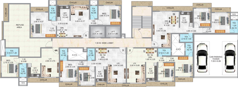 Floor Plan of Pragati Icon in Ghatkopar West, Mumbai - Image 90866