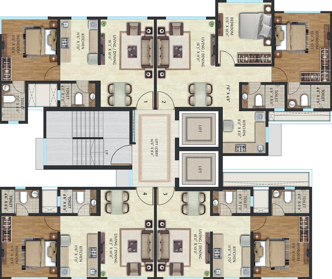 Floor Plan of Crescent Nexus in Santacruz East, Mumbai - Image 90789