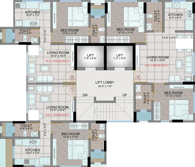 Floor Plan of Global Emerald in Santacruz East, Mumbai - Image 90831
