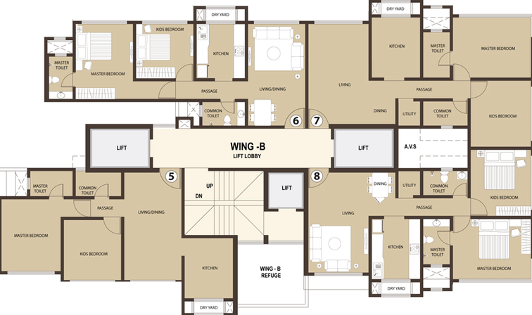 Floor Plan of Kabra Diamante in Goregaon West, Mumbai - Image 43876