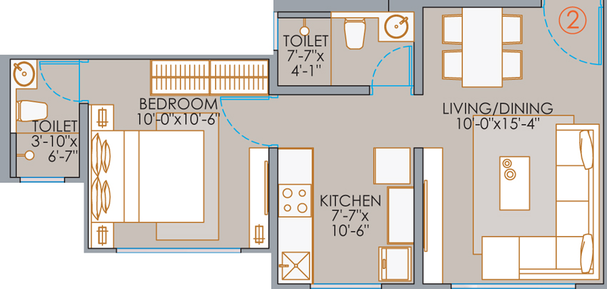 1 BHK Flat in Veena Synergy in Andheri East, Mumbai - Image 658774