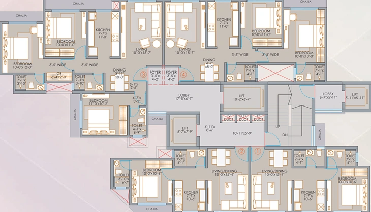 Floor Plan of Veena Synergy in Andheri East, Mumbai - Image 90802