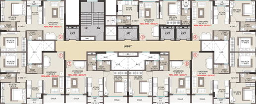 Floor Plan of Swastik Pearl in Vikhroli East, Mumbai - Image 43912