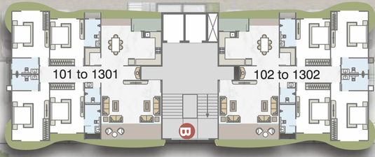 Floor Plan of Darshanam Ocean in Gotri, Vadodara - Image 42093