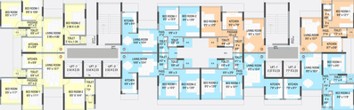 Floor Plan of Ayodhya Saffron Residency in Kurla East, Mumbai - Image 43927