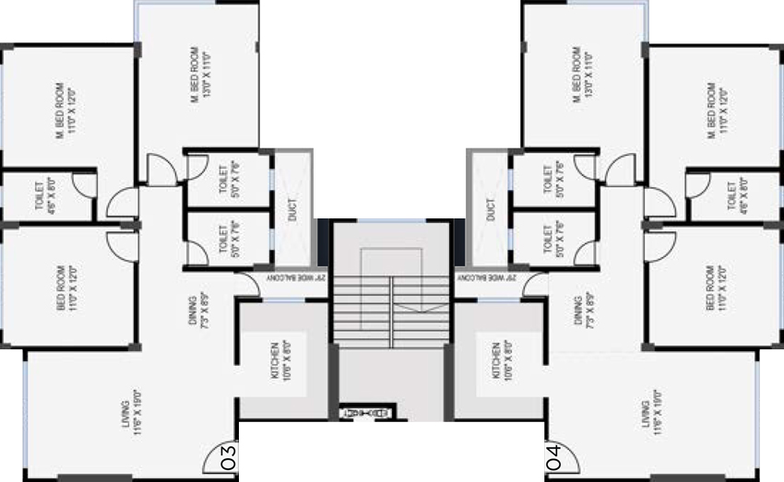 Floor Plan of Sanjona Abhilash in Chembur East, Mumbai - Image 43956