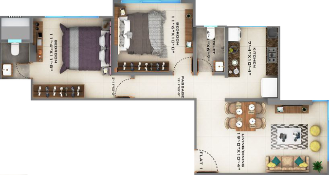 2 BHK Flat in Sadguru Sitara in Ghatkopar East, Mumbai - Image 486524