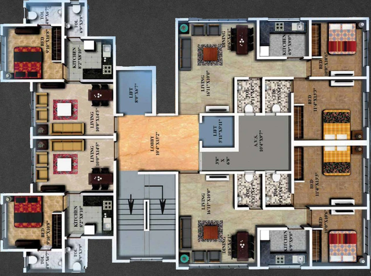 Floor Plan of Jay Celestial in Andheri West, Mumbai - Image 44068