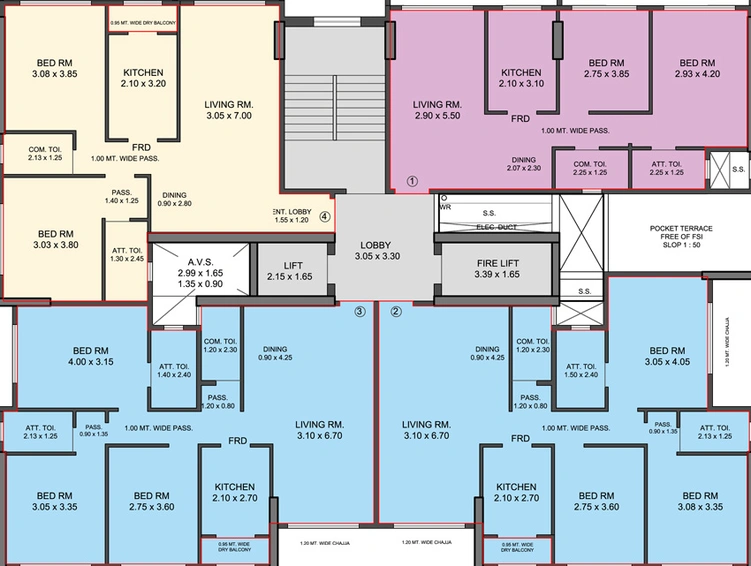 Floor Plan of Rudra Paradise in Santacruz East, Mumbai - Image 44092