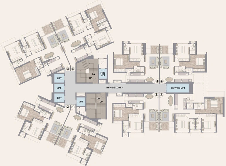 Floor Plan of Chandak Treesourus in Malad West, Mumbai - Image 44165
