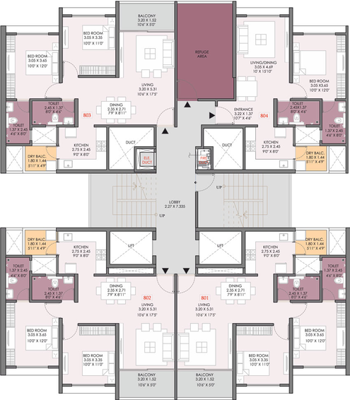 Floor Plan of Gagan Myra in Kondhwa, Pune - Image 26611