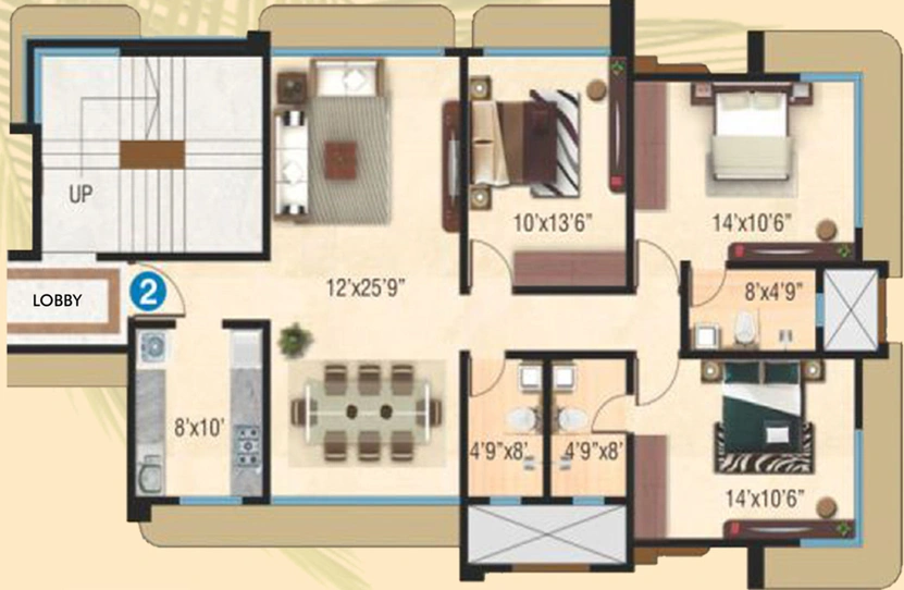 3 BHK Flat in Gurnani Palms in Andheri West, Mumbai - Image 487030