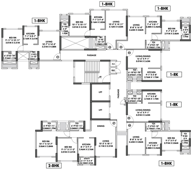 Floor Plan of Gundecha Greens in Kandivali East, Mumbai - Image 44359