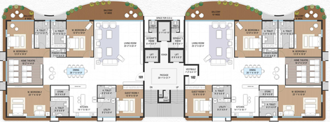 Floor Plan of Rajhans Cornello in Piplod, Surat - Image 84002