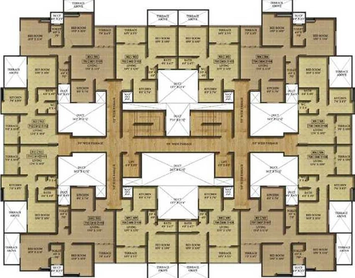 Floor Plan of Sankla Avani in Mohammed Wadi, Pune - Image 15631