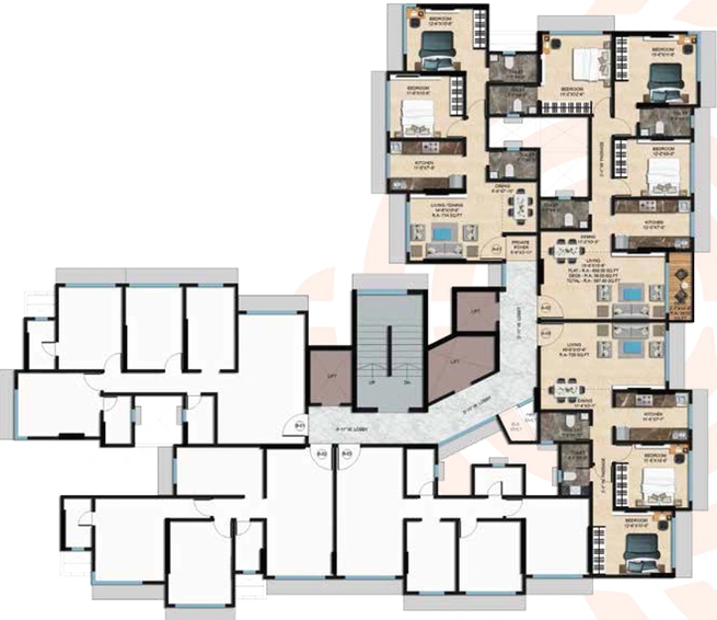 Floor Plan of Sayaji Elvira in Vile Parle East, Mumbai - Image 82487