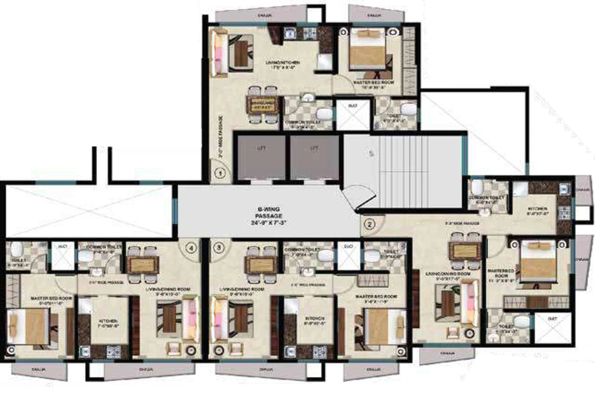 Floor Plan of Vinayak Heights in Ghatkopar East, Mumbai - Image 44659