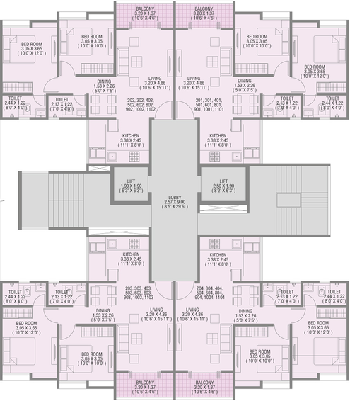 Floor Plan of Pragati Serene in Mohammed Wadi, Pune - Image 15604
