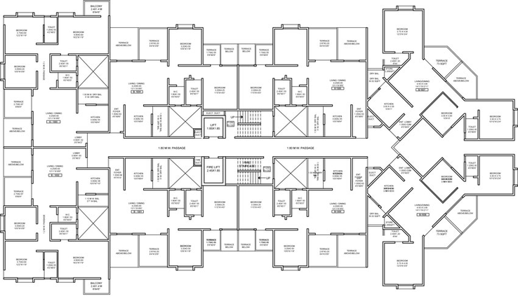 Floor Plan of Prithvi Presidio in Hadapsar, Pune - Image 27203