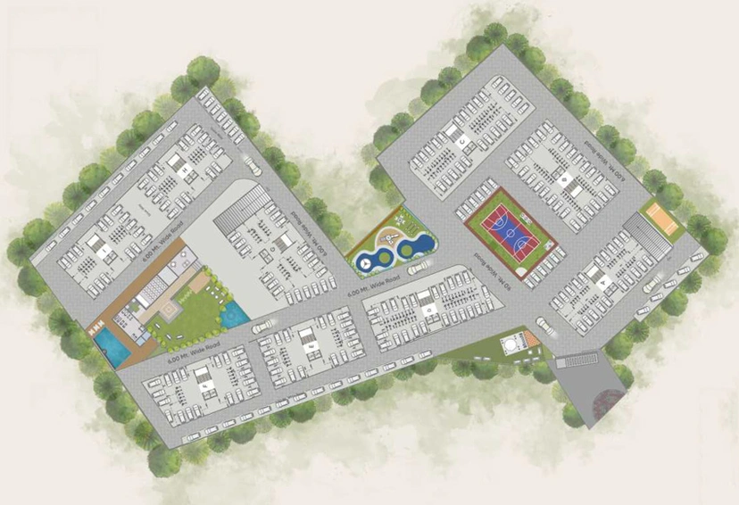 Master Plan of Ratnam Parkview in Bhayli Road, Vadodara - Image 42511
