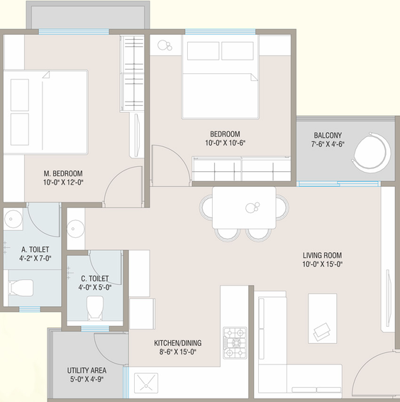 2 BHK Flat in Samruddhi Skyrise 1 in Kalali, Vadodara - Image 484380