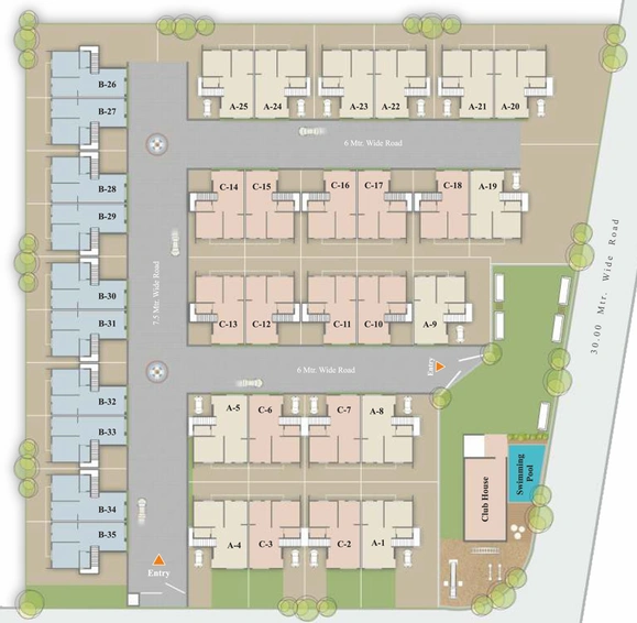 Master Plan of Samruddhi Mansions in Vadsar Road, Vadodara - Image 42628