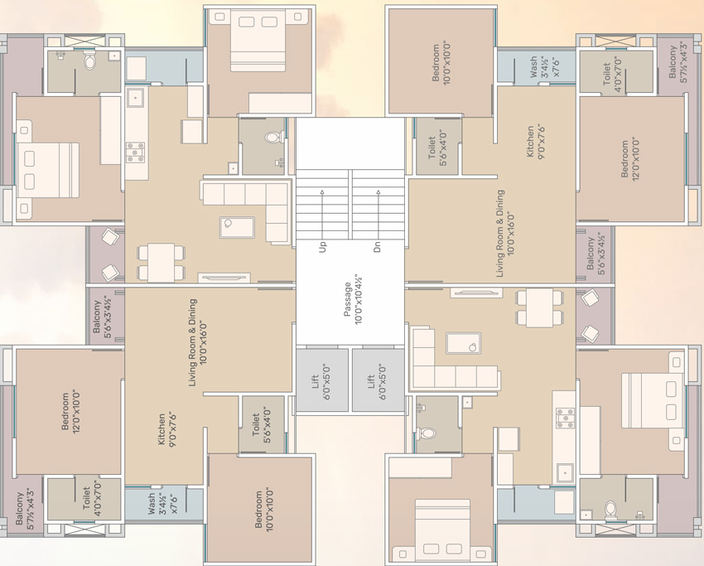 Floor Plan of Samruddhi Hayosha in Dabhoi Road, Vadodara - Image 42655