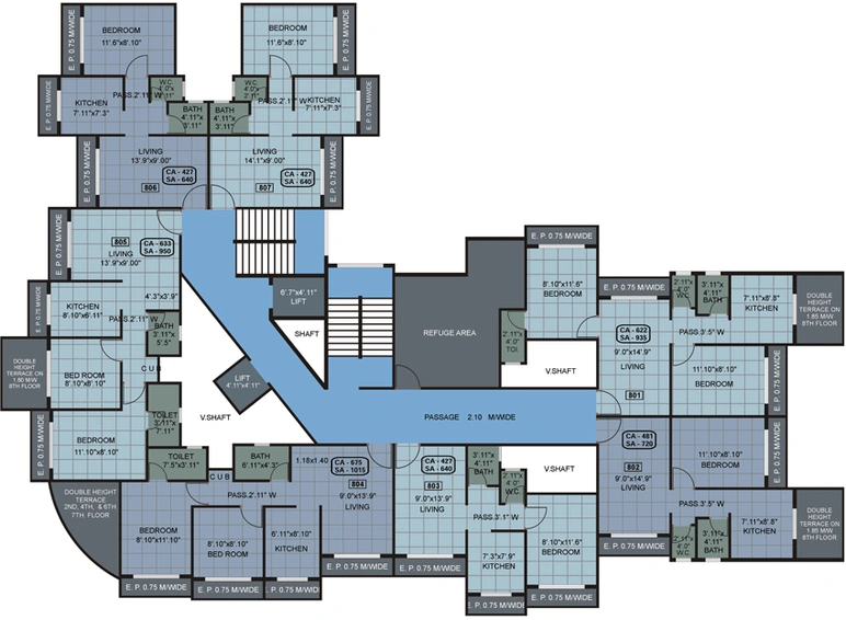 Floor Plan of Kendale Emeralds in Badlapur East, Thane - Image 27741
