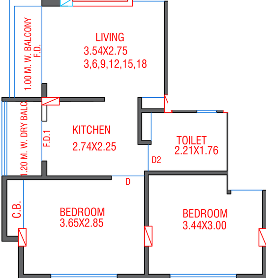 1 BHK Flat in Nasa Sagar Nakshtra in Panchavati, Nashik - Image 432586