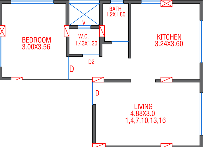 1 BHK Flat in Nasa Sagar Nakshtra in Panchavati, Nashik - Image 432585