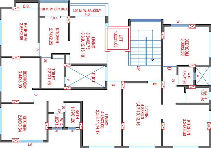 Floor Plan of Nasa Sagar Nakshtra in Panchavati, Nashik - Image 16314