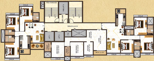 Floor Plan of Tharwani Vedant Palacia in Kalyan West, Thane - Image 27859