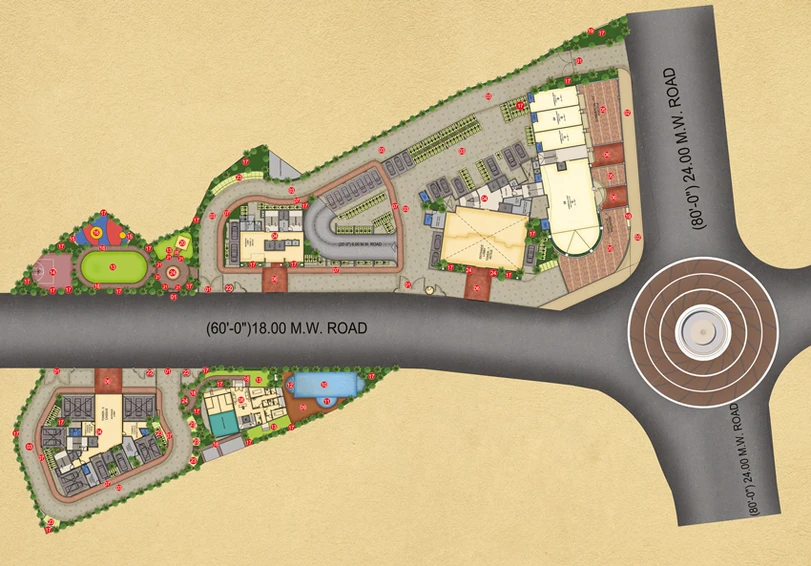 Master Plan of Tharwani Vedant Palacia in Kalyan West, Thane - Image 27860